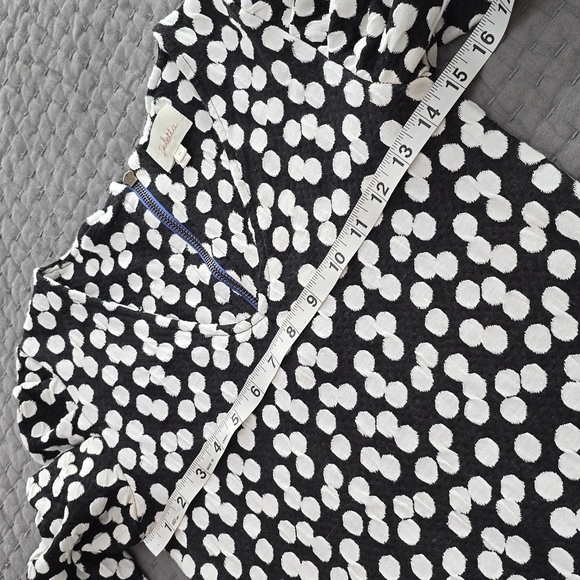 Deletta Black and White Polka Dot Women's Top Or Tunic - Picture 7 of 14